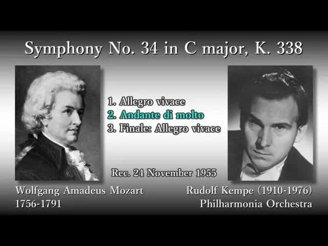 Mozart: Symphony No. 34, Kempe & The Phil (1955) モーツァルト 交響曲第34番 ケンペ