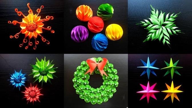 6 AMAZING PAPER CHRISTMAS DECORATIONS TO DO IN 5 MINUTES. decorating ideas