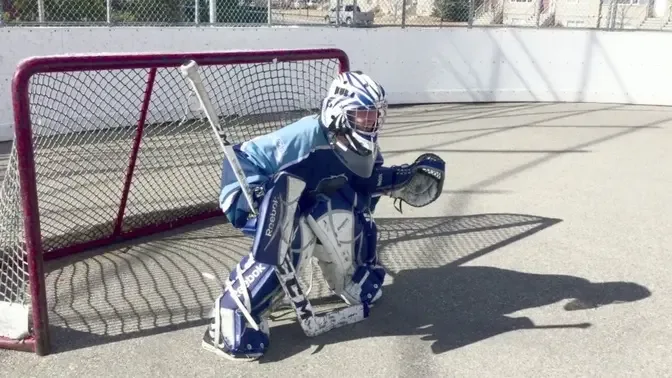 2 PRO HOCKEY PLAYERS VS BEER LEAUGE GOALIE .