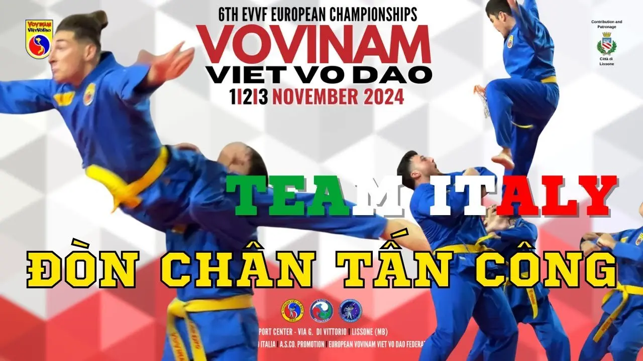 Đòn Chân Tấn Công ITALY - 6th EVVF EUROPEAN VOVINAM CHAMPIONSHIPS 2024