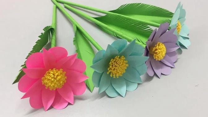 How to Make Beautiful Paper Flower - Making Paper Flowers Tutorial - DIY Paper Crafts