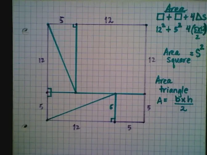 Visual Proof of 5-12-13 Pythagorean Triplet