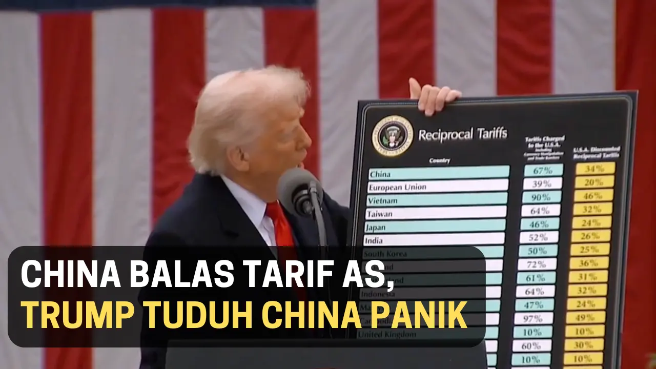 “Mereka Panik” Respon Trump pada Tarif Balasan China #perangdagang #tarifaschina