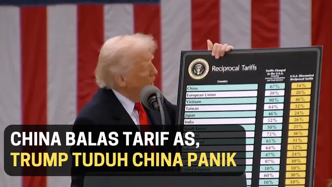 “Mereka Panik” Respon Trump pada Tarif Balasan China #perangdagang #tarifaschina