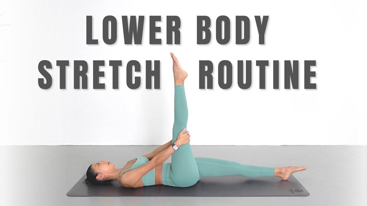 8 MIN LOWER BODY STRETCH ROUTINE for SLIMMER LOWER BODY, FLEXIBILITY ...