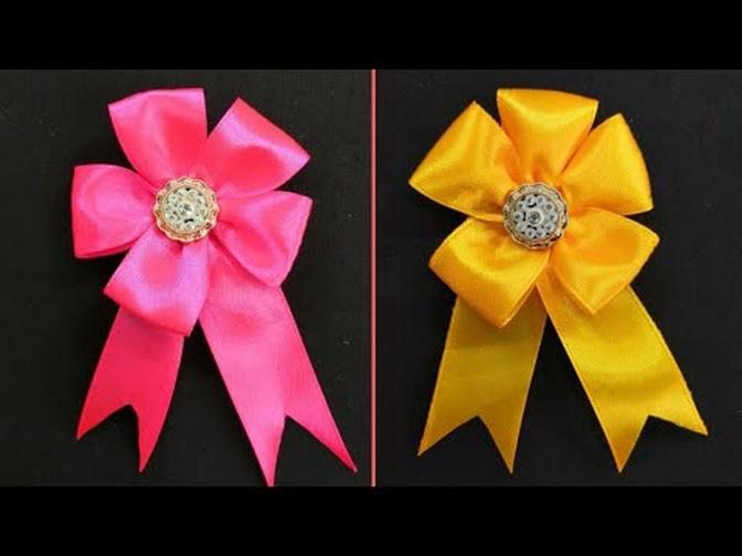 Satin Ribbon Flower ｜ Easy Ribbon Flower Making Idea ｜ DIY Rose Satin Ribbon Flower Making Tutorial