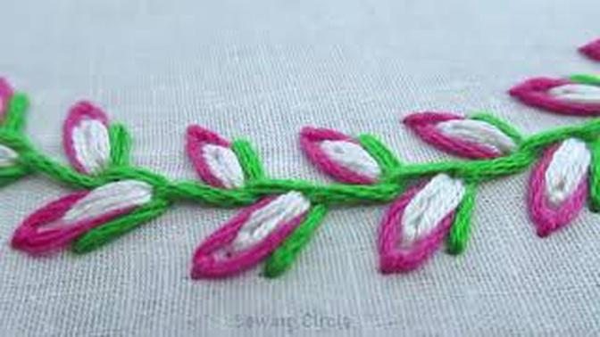 Super easy beautiful neckline embroidery design pattern hand embroidery neckline design for dress