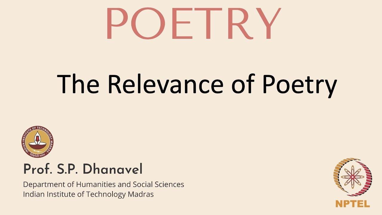 The Relevance of Poetry