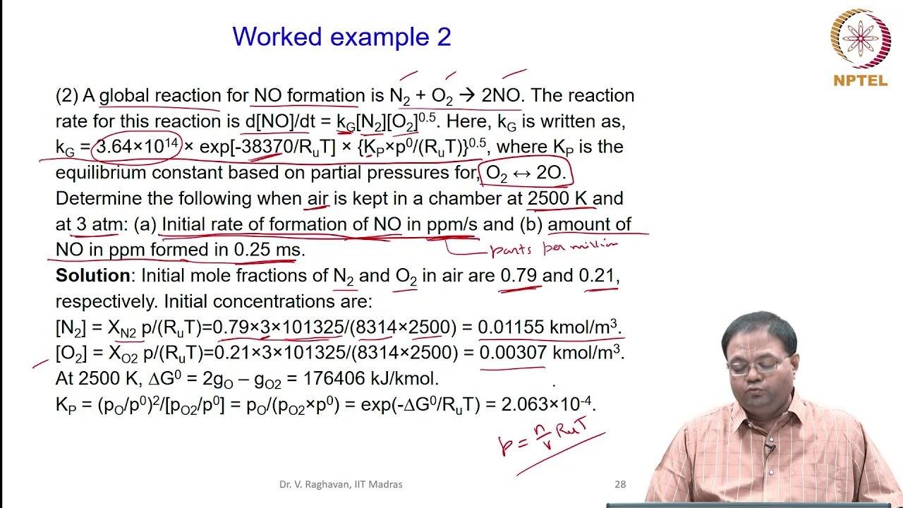 Fundamentals of combustion kinetics - Part 4 - Worked examples