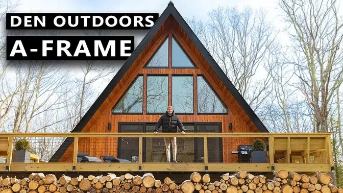 1,000sqft MODERN A-FRAME CABIN FULL TOUR! (Den Outdoors A-Frame House)