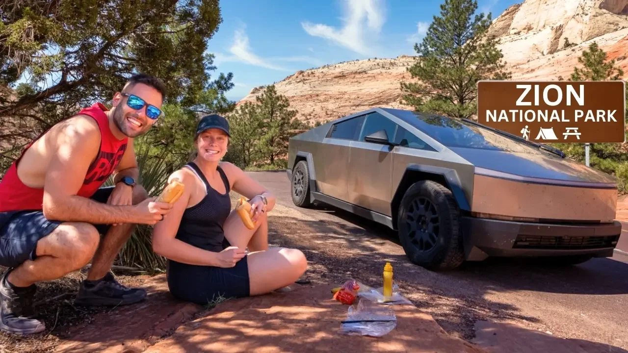 Truck Camping in a Tesla Cybertruck Off-Grid