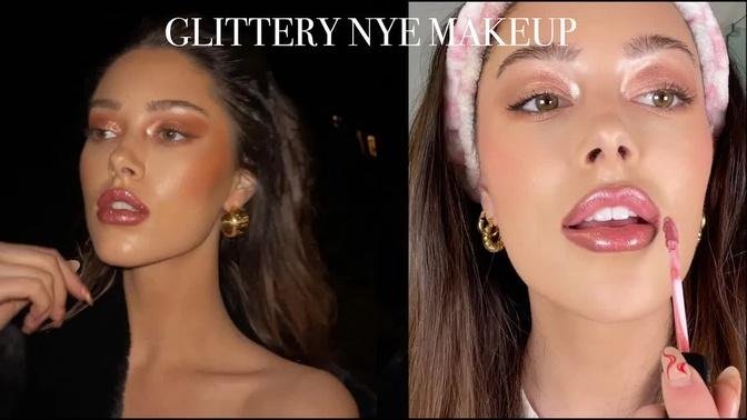 Glittery NYE makeup