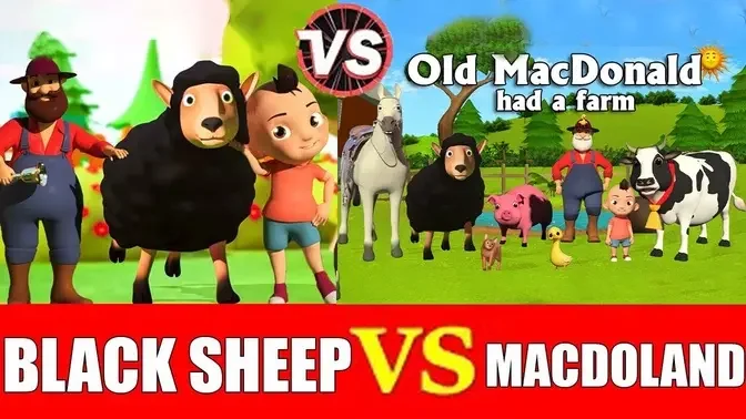Baa Baa Black Sheep Song vs Old MacDonald Had A Farm Song | Legendary  children's songs