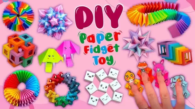 12 DIY Magic Paper Fidget Toy Crafts - Viral TikTok Fidget Videos - How to  Make Funny Paper