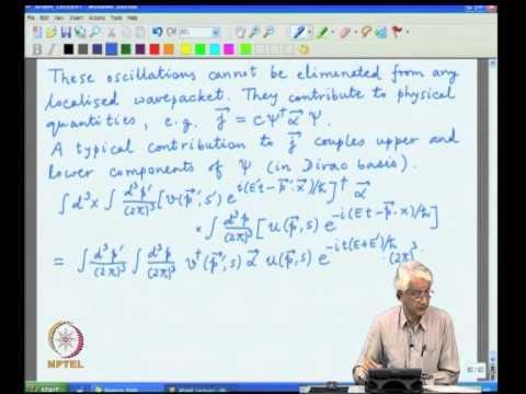 Mod-01 Lec-12 Zitterbewegung, Hole theory and antiparticles
