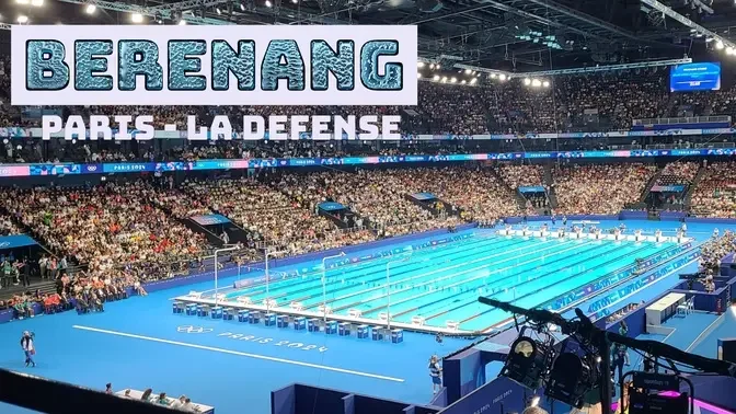 Berenang malam di Paris - La Défense, 3 Agustus 2024