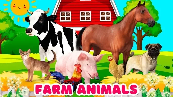 Farm Animals Names and Sounds for Kids to Learn | Learning Farm Animal  Names and Sounds for Children
