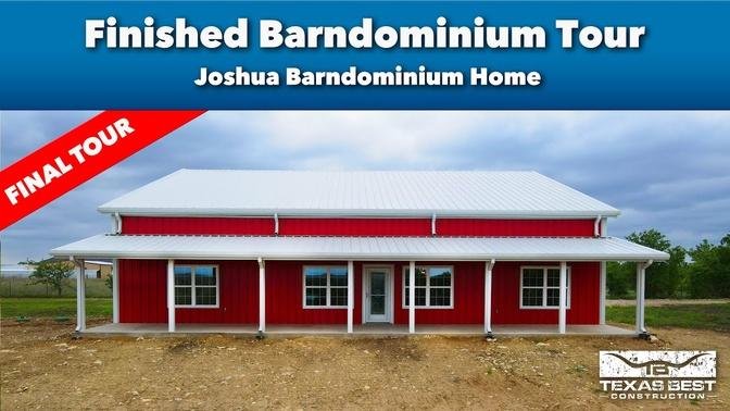 Joshua Barndominium Home FINISHED WALKTHROUGH TOUR  Texas Best Construction