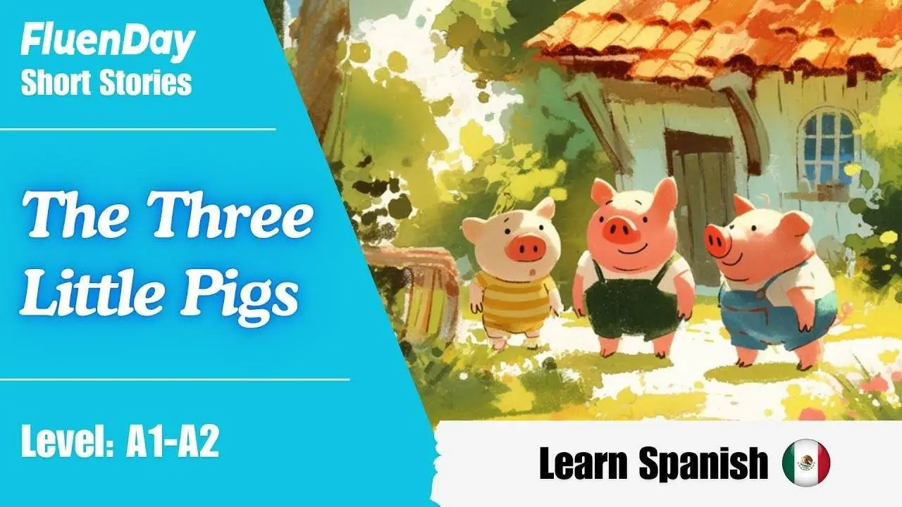 🇲🇽🇪🇸Spanish Story for Beginners with English Subtitiles | The Three Little Pigs
