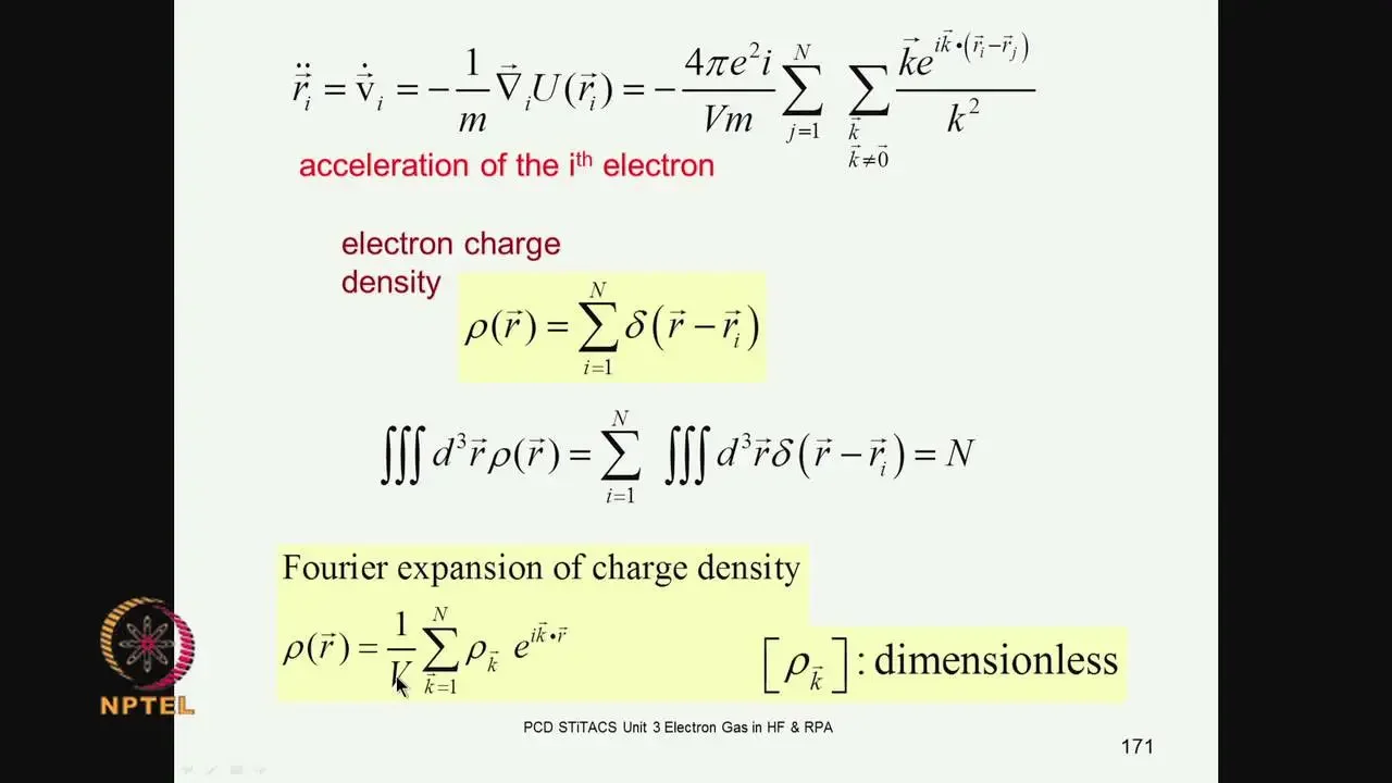 Mod-03 Lec-21 Density fluctuations in an electron gas