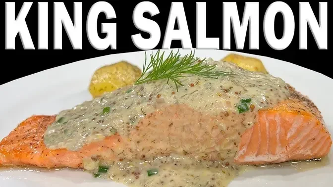 King Salmon with an Amazing Mustard Sauce - Chef Jean-Pierre