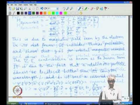 Mod-01 Lec-10 Interpretation of relativistic corrections, Reflection from a potential barrier