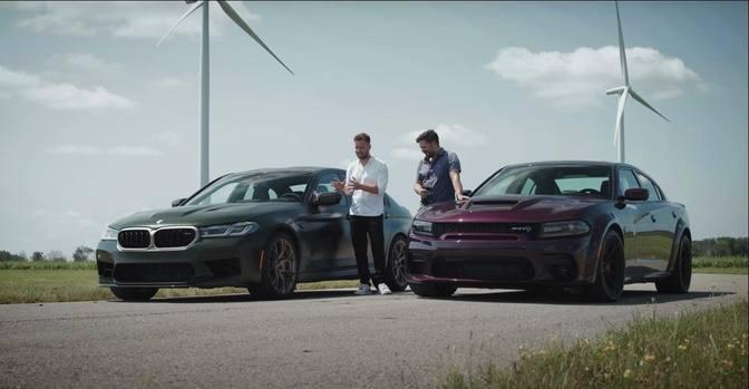 2022 BMW M5 CS vs Dodge Charger Hellcat Redeye // DRAG RACE, ROLL RACE ...