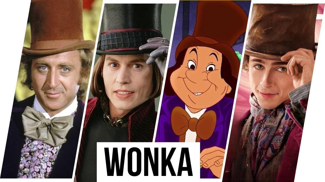 Willy Wonka Evolution in Movies & TV Series (1971-2023)