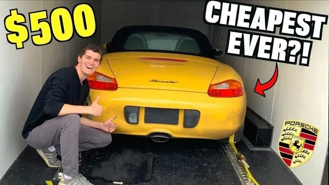 I Bought a TOTALED Porsche For $500 at Salvage Auction SIGHT UNSEEN!