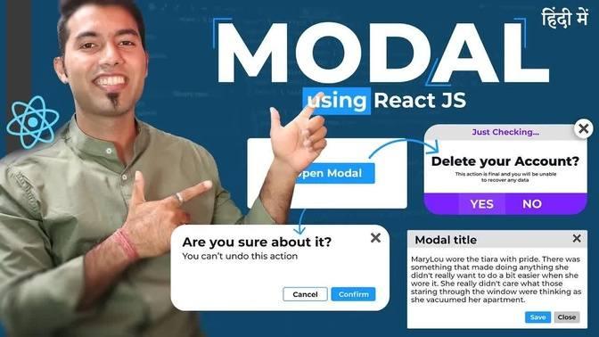 🔴 Create a Modal in React JS in Hindi | Videos | Thapa Technical | Gan ...