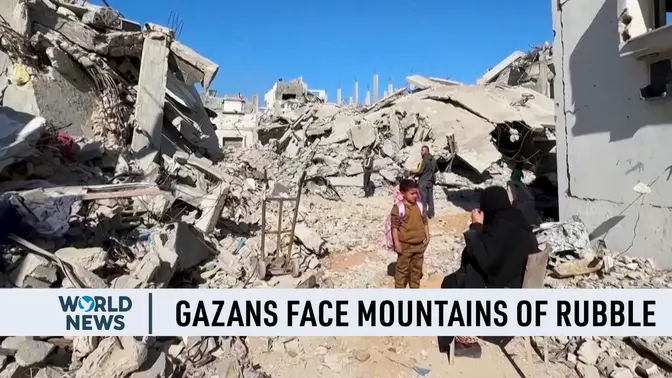 Gazans Face Mountains of Rubble as They Look to Rebuild Homes