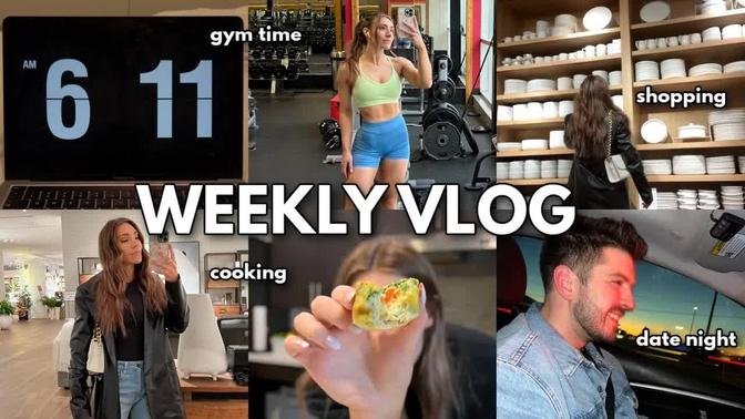 weekly vlog: glutes workout, new recipes, shopping for my cooking project, new supplements & more!!!