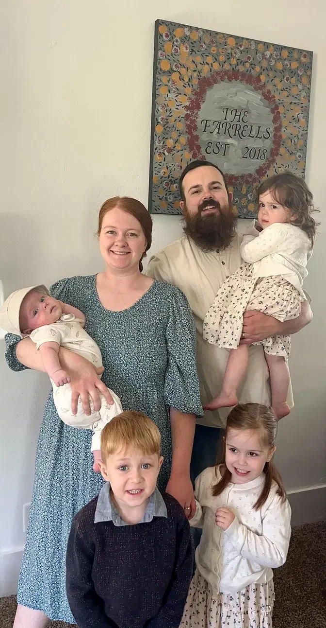 Mr. and Mrs. Farrell with their four kids. (Courtesy of Avery Farrell)