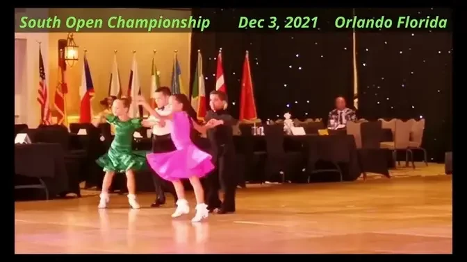 How Olivia 7 years old & Nikita(8) dance samba. South Open Championship .Orlando Dec 3, 2021