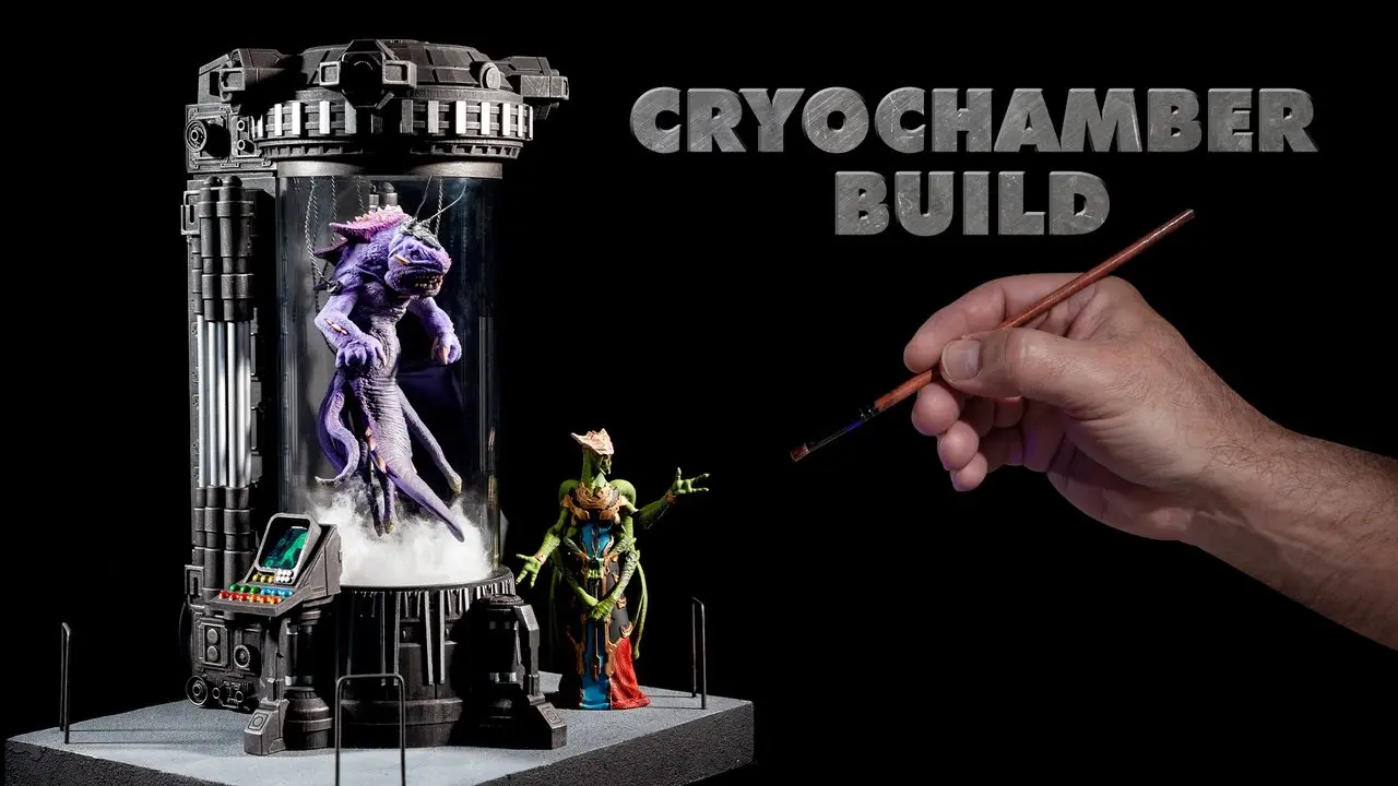 Massive Cryochamber Build With A Weird Gas Alien #diorama #scalemodel #fantasy #resinart