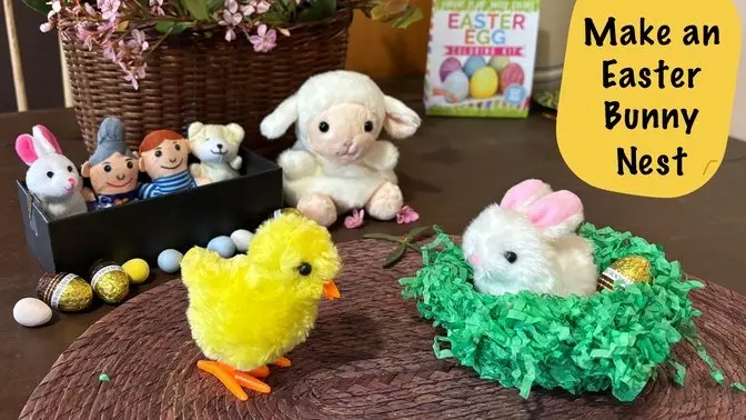 Make an Easter Bunny Nest #happyeaster #holiday #kids #crafts
