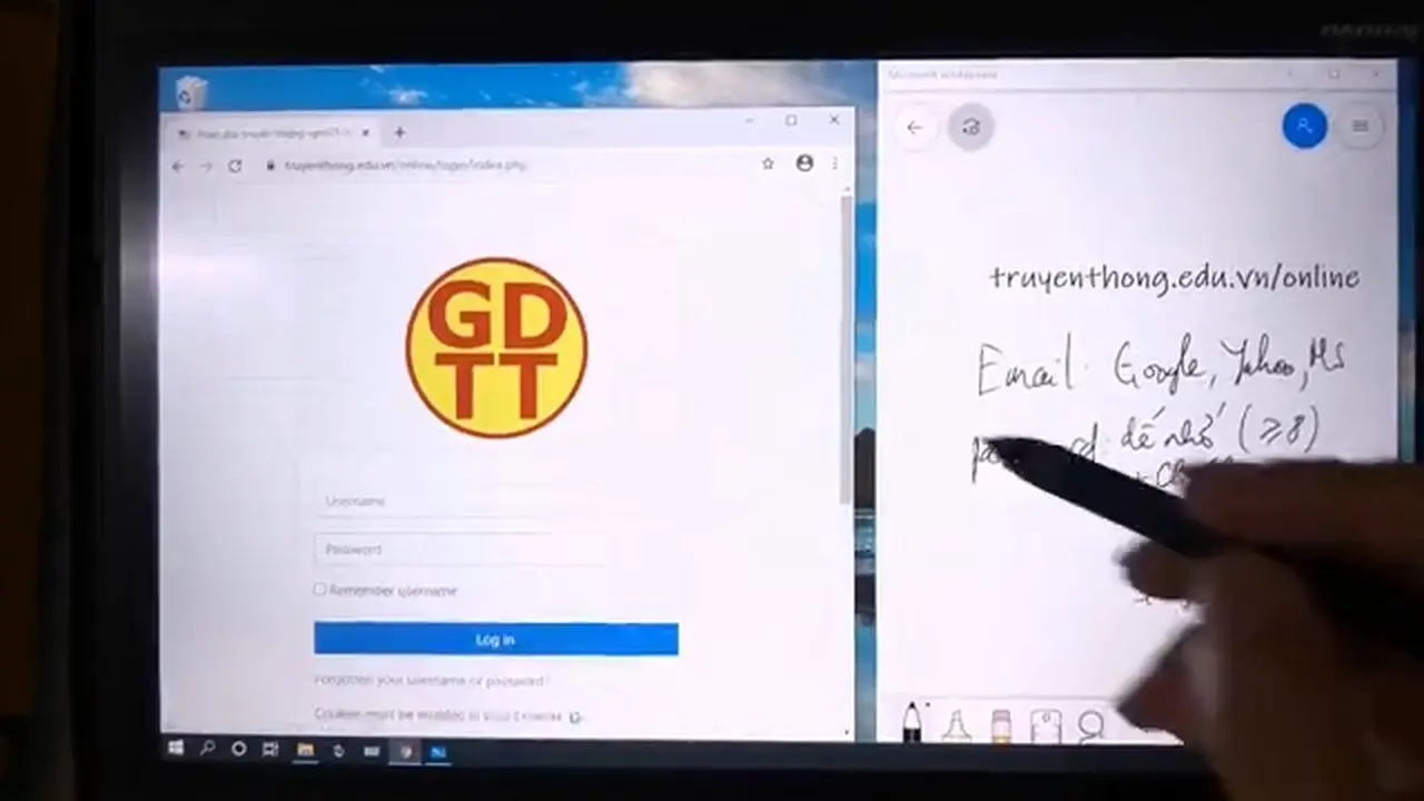 Đăng ký tài khoản trên trang web Truyenthong.edu.vn/online