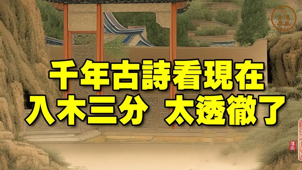 千年古诗看现在, 入木三分, 太透彻了！【#古道春风_GJW 独家 #gjwexclusive  #诗词 #文化 #历史 】