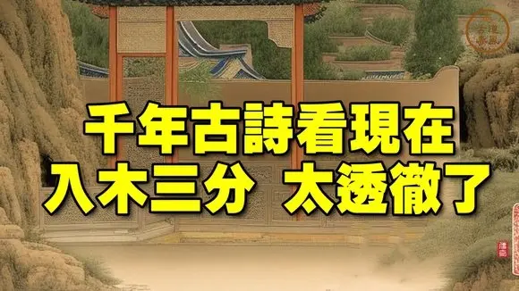 千年古诗看现在, 入木三分, 太透彻了!【#古道春风_GJW 独家 #gjwexclusive #诗词 #文化 #历史 】