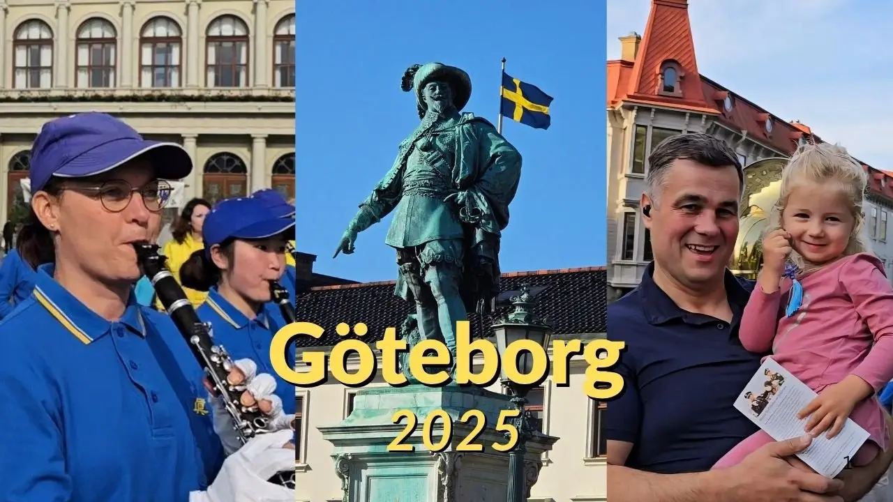 Đội nhạc hành trình Thiên Quốc châu Âu diễu hành tại Gothenburg, Thụy Điể