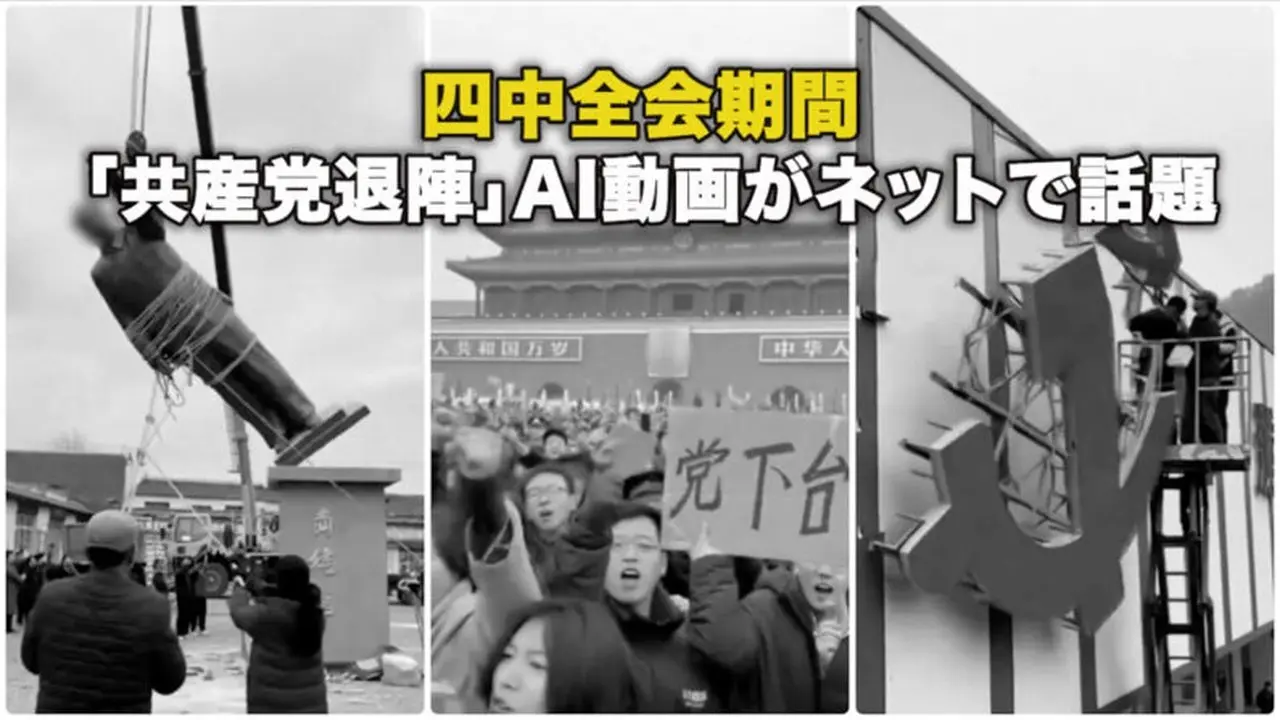 四中全会期間「共産党退陣」AI動画がネットで話題