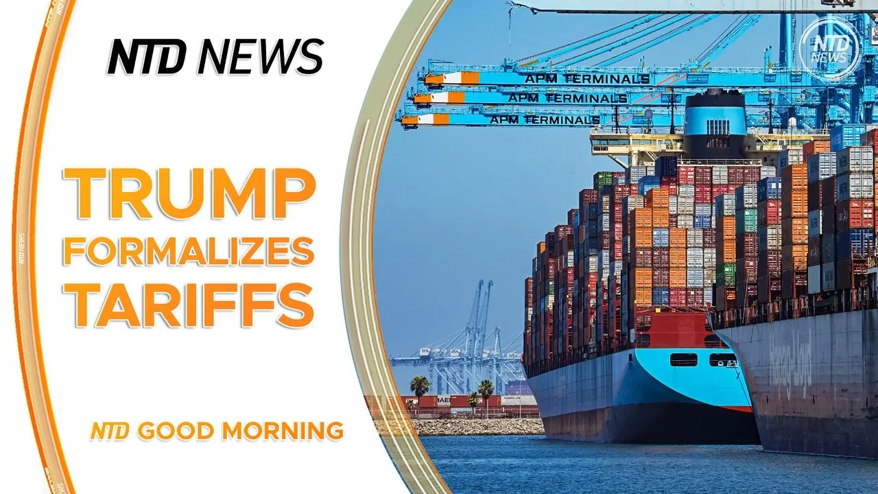 Trump Order Formalizes Tariffs on Dozens of Countries; Part of Northeast Flood with Torrential Rain